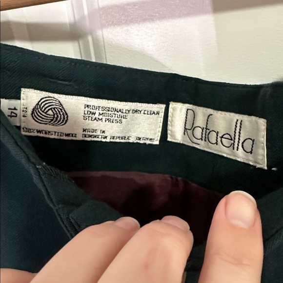 Vintage Rafaella Deep Green Wool Trousers - Picture 2 of 4